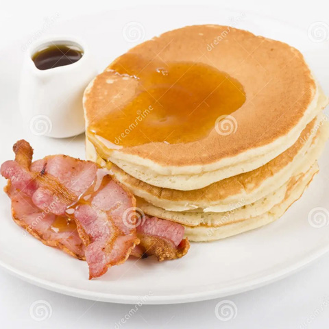 Pancakes with bacon
